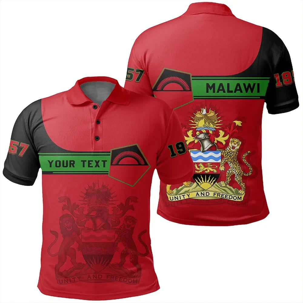 Custom Malawi Polo Shirt Pentagon Style