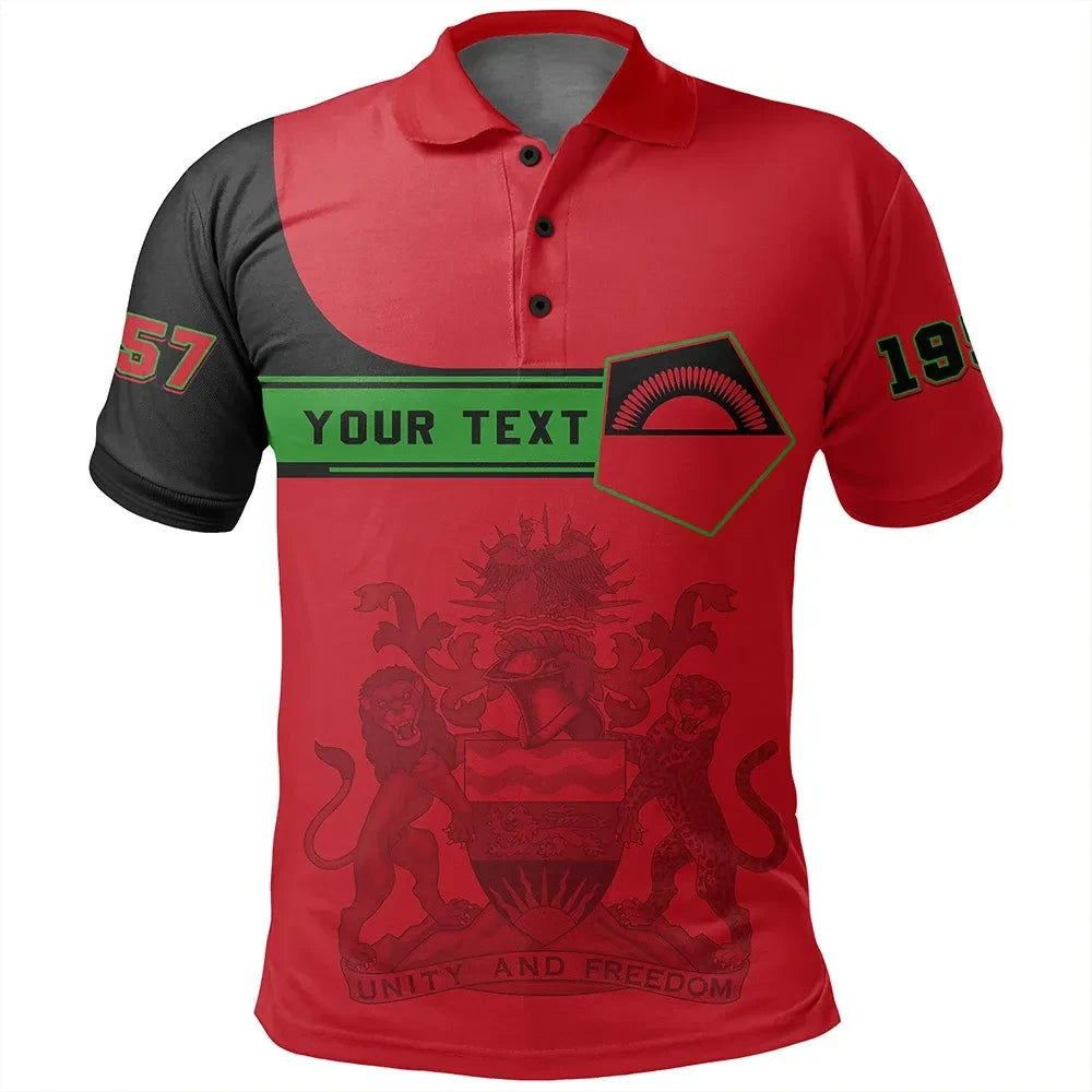 Custom Malawi Polo Shirt Pentagon Style