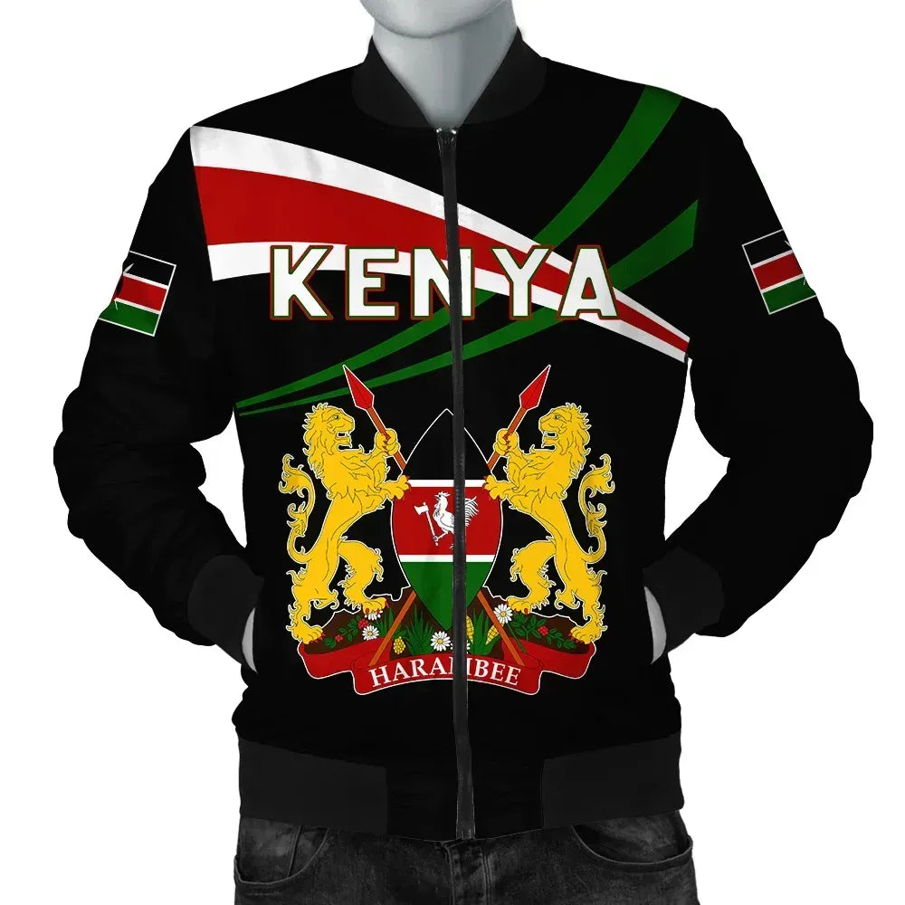 Kenya Map Bomber Jacket - Aim Style