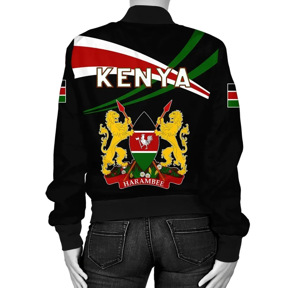 Kenya Map Bomber Jacket - Aim Style