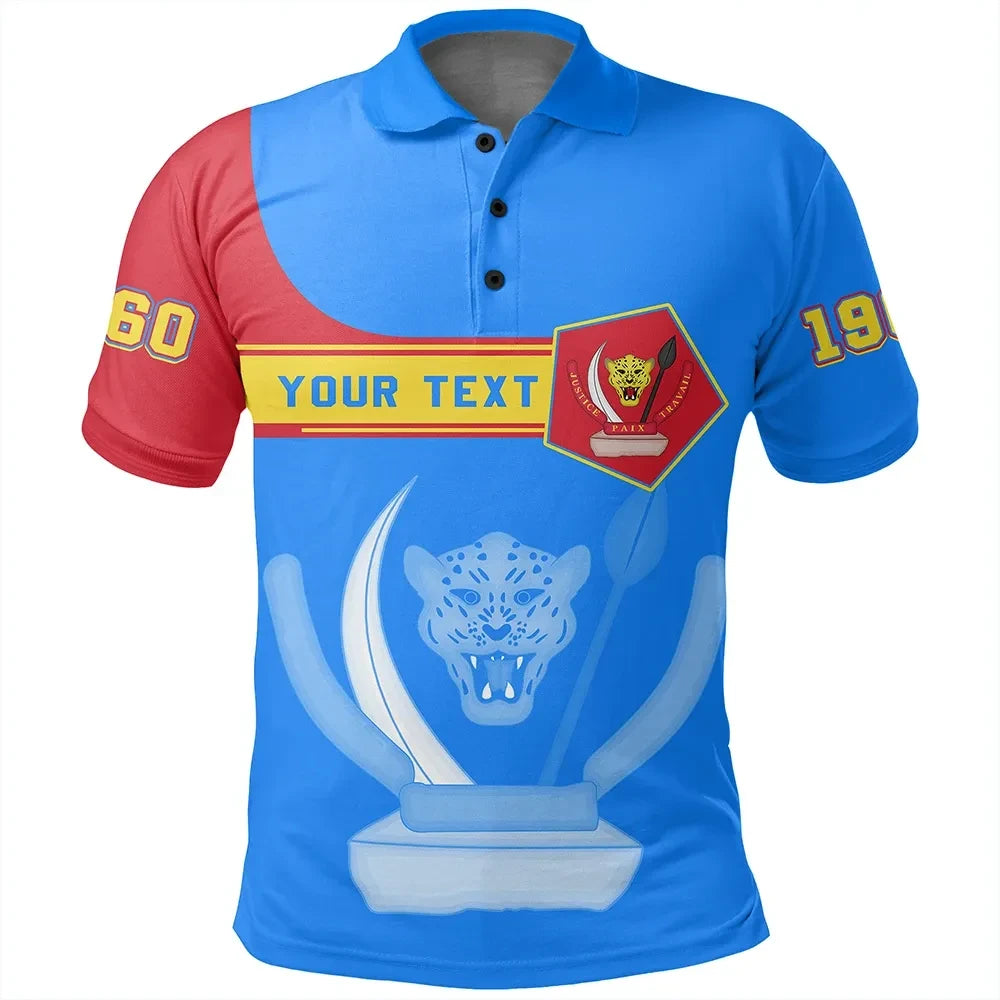 Custom Democratic Republic of the Congo Polo Shirt Pentagon Style