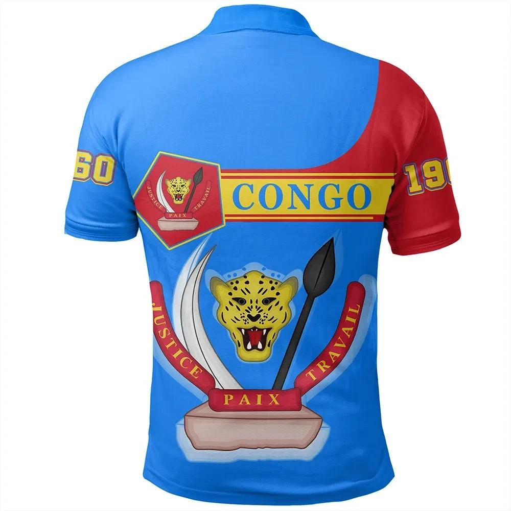 Custom Democratic Republic of the Congo Polo Shirt Pentagon Style