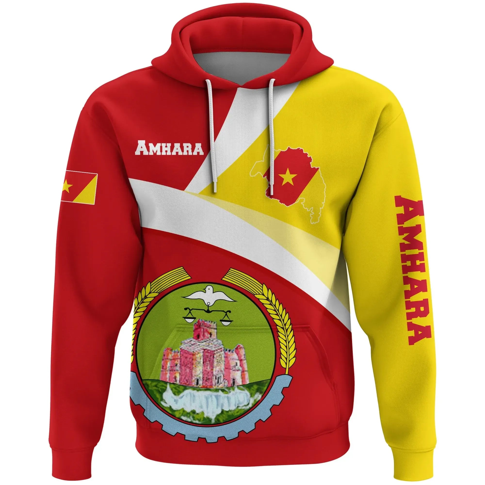 Amhara Flag Maps Red Pullover