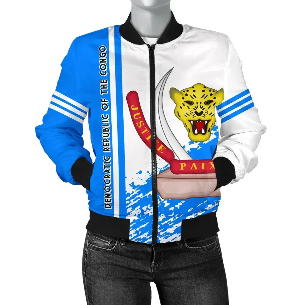 Democratic Republic Of The Congo Bomber Jacket Quarter Style