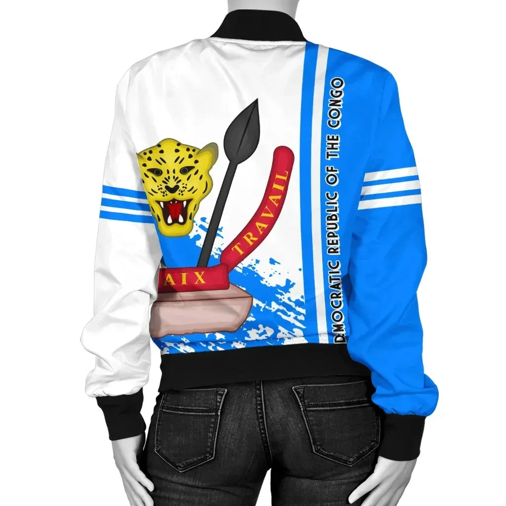 Democratic Republic Of The Congo Bomber Jacket Quarter Style