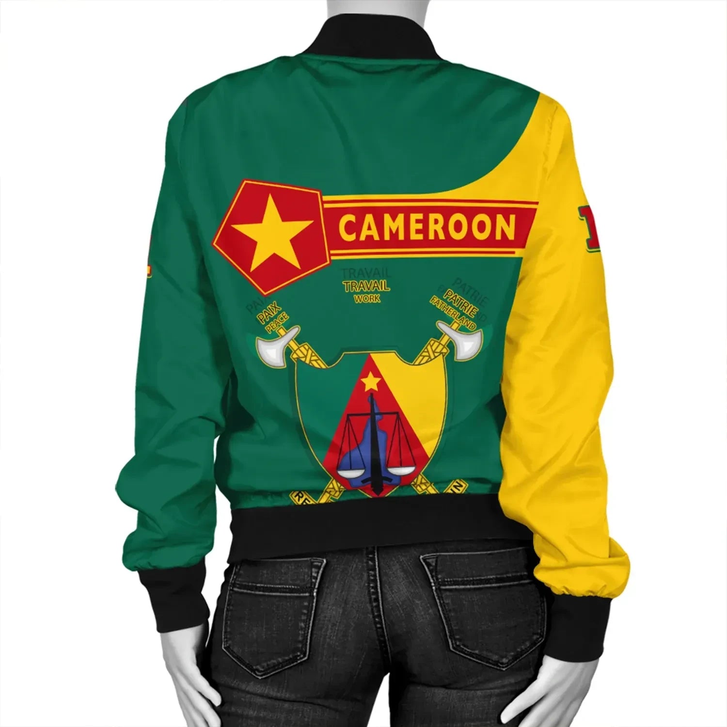 Custom Cameroon Bomber Jacket Pentagon Style