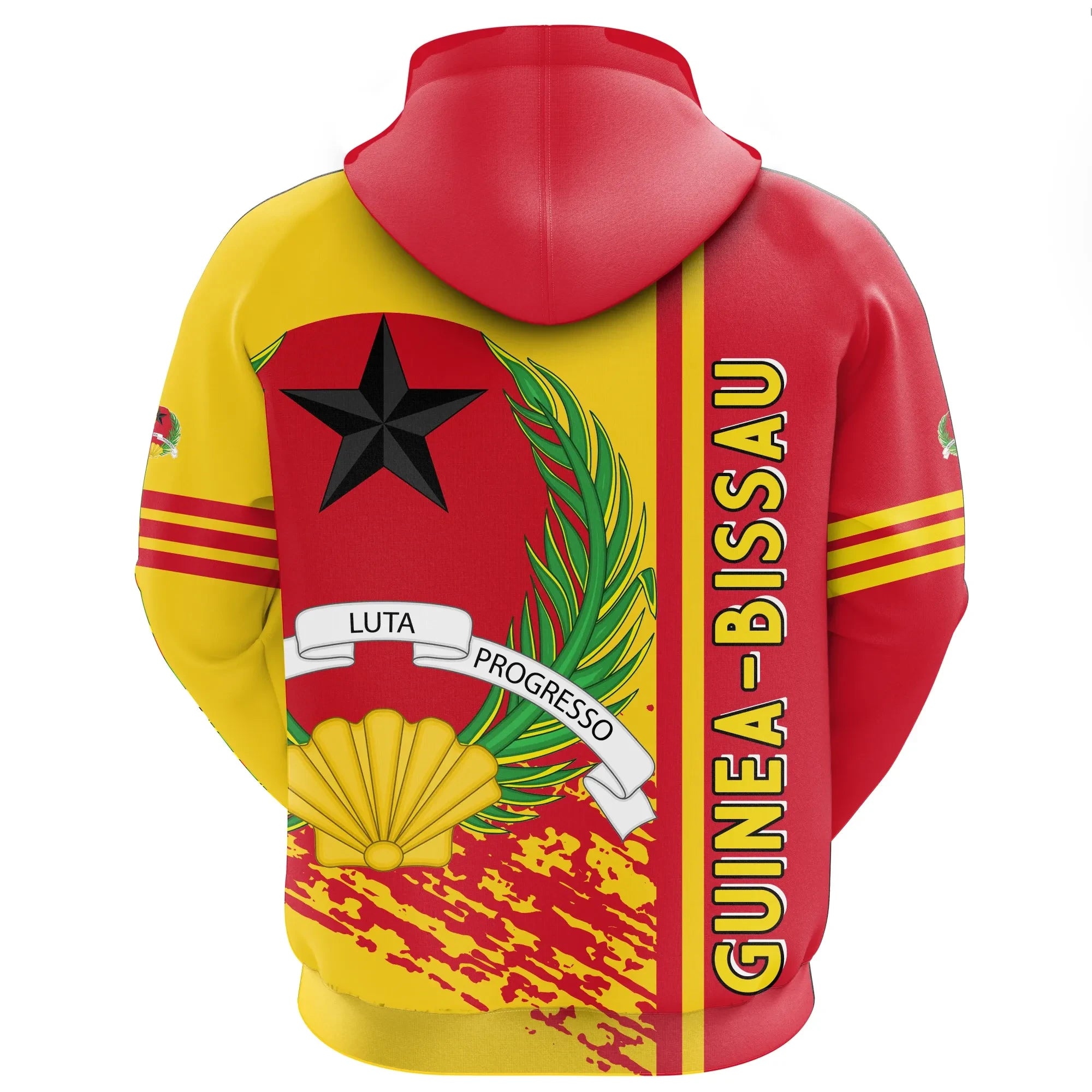 Guinea-Bissau Quarter Style Zip Hoodie