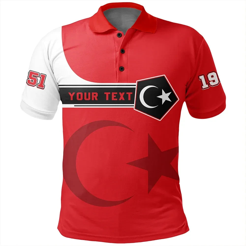 Custom Libya Polo Shirt Pentagon Style