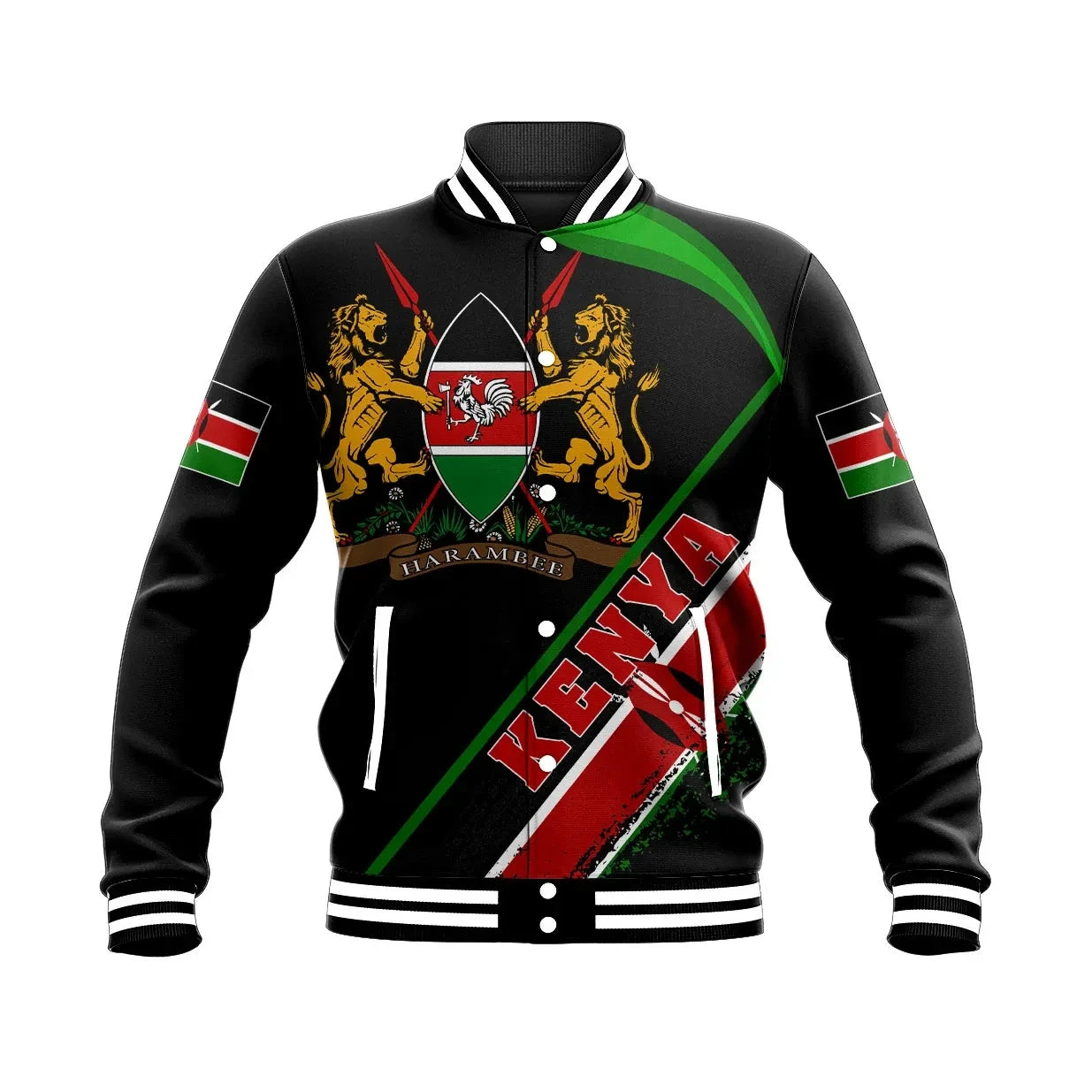 Africa Jacket - Kenya Texas Baseball Jacket9