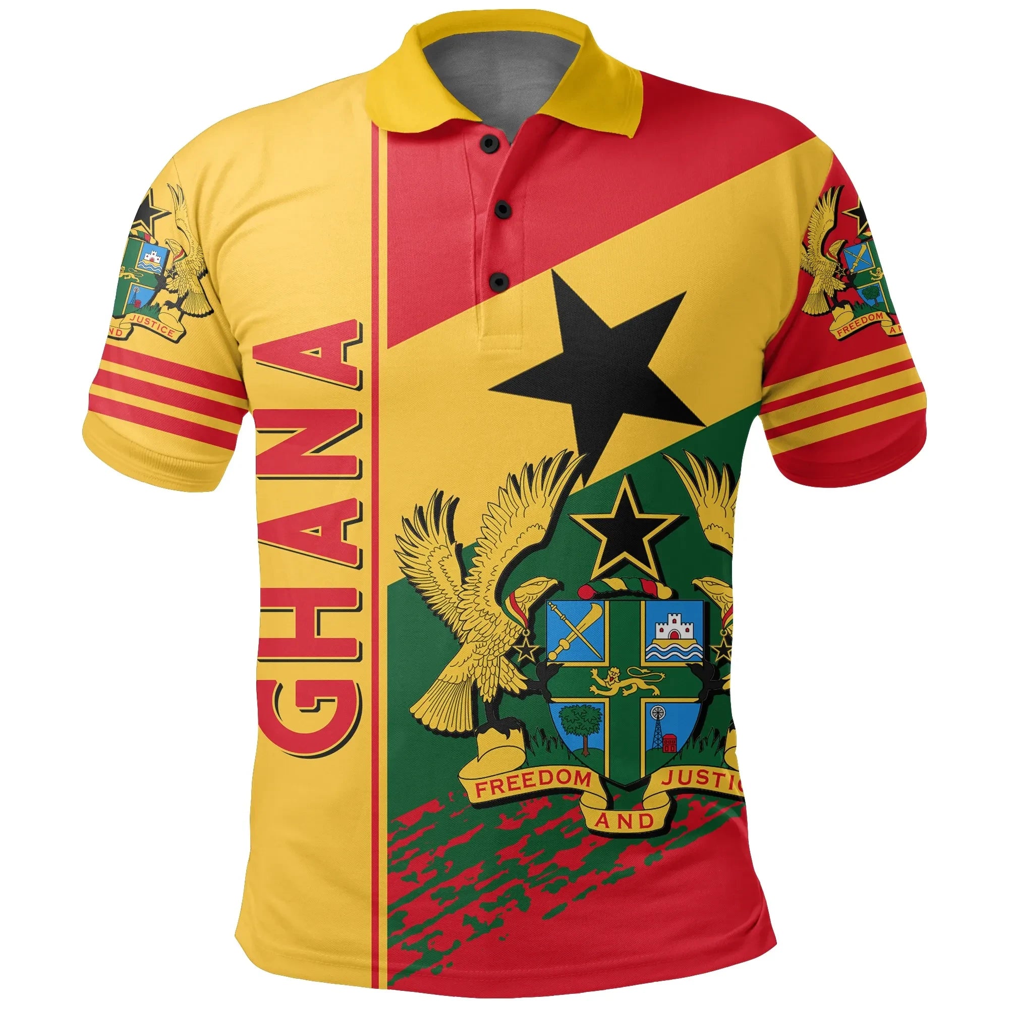 Ghana Polo Shirt Quarter Style