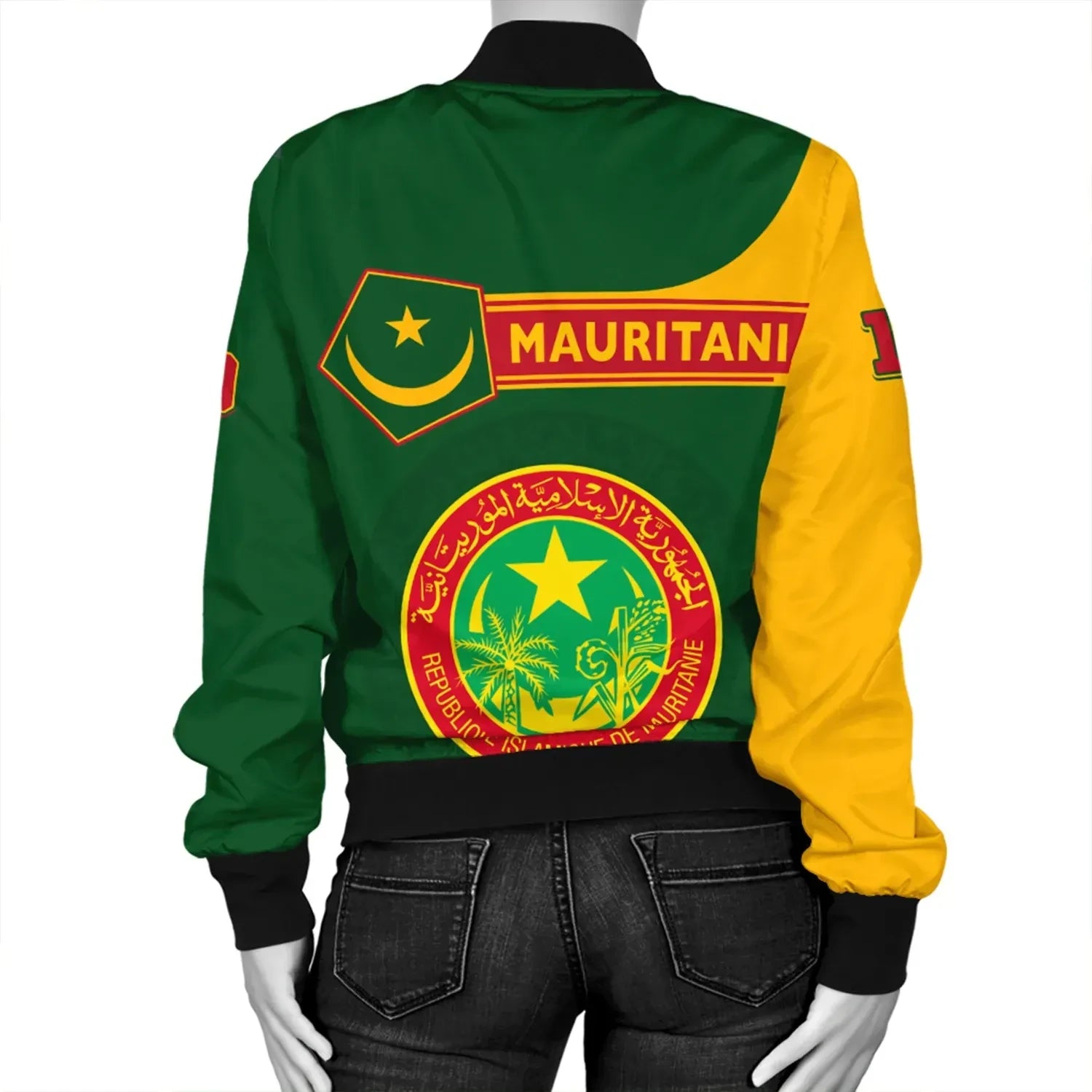 Custom Mauritania Bomber Jacket Pentagon Style