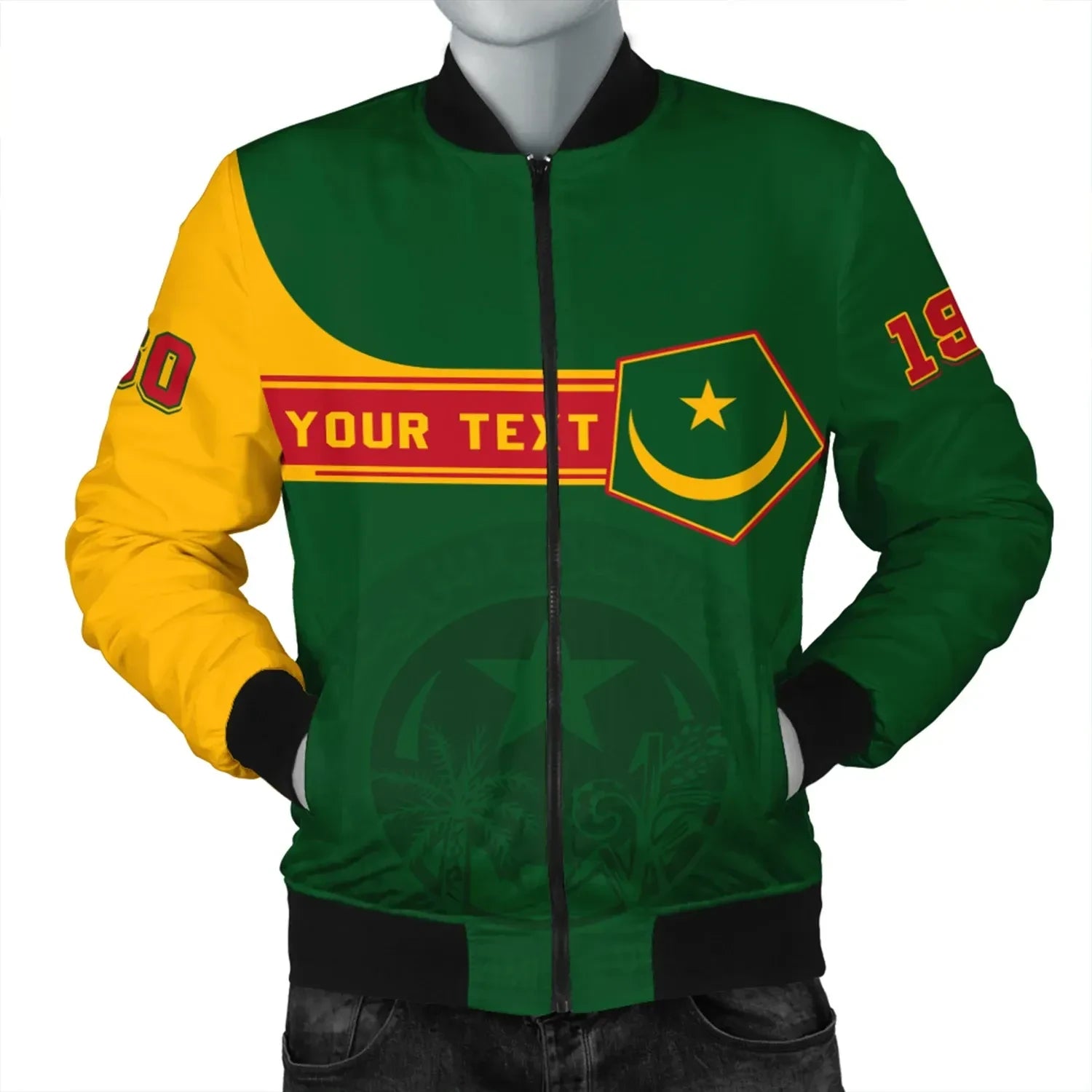 Custom Mauritania Bomber Jacket Pentagon Style