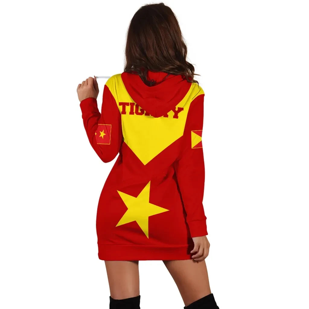 Tigray Flag Proud Red Hoodie Dress