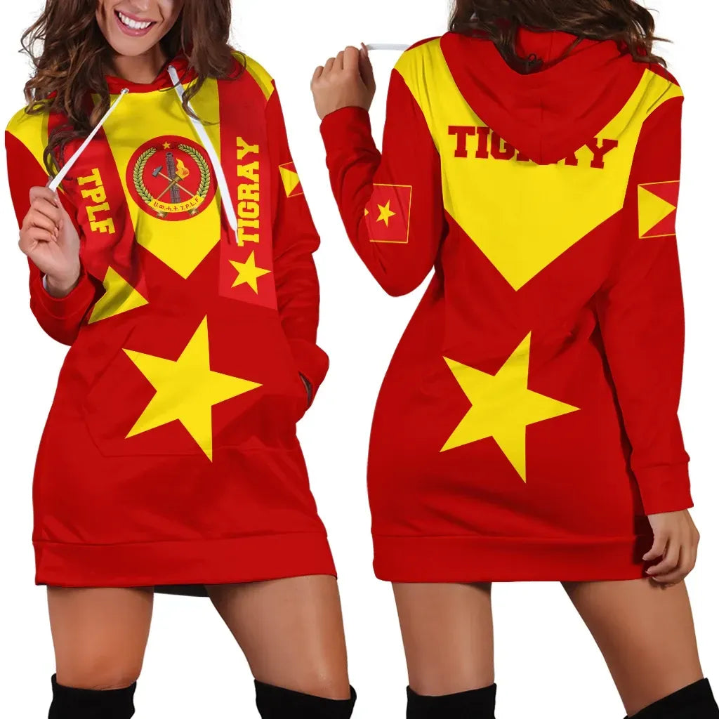 Tigray Flag Proud Red Hoodie Dress