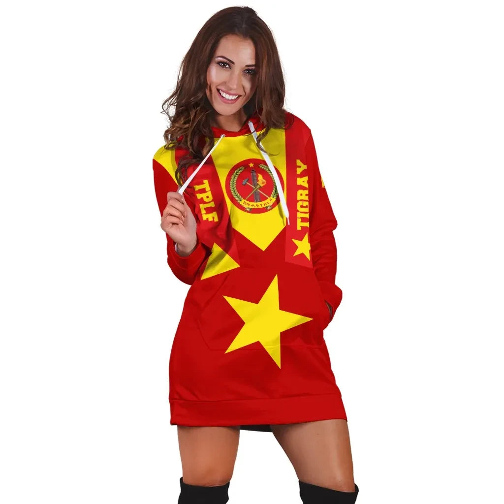 Tigray Flag Proud Red Hoodie Dress