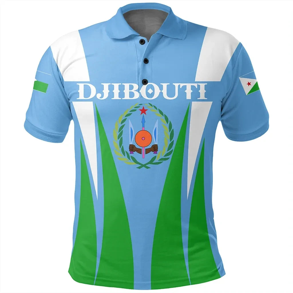 Djibouti Polo Shirt Apex Style