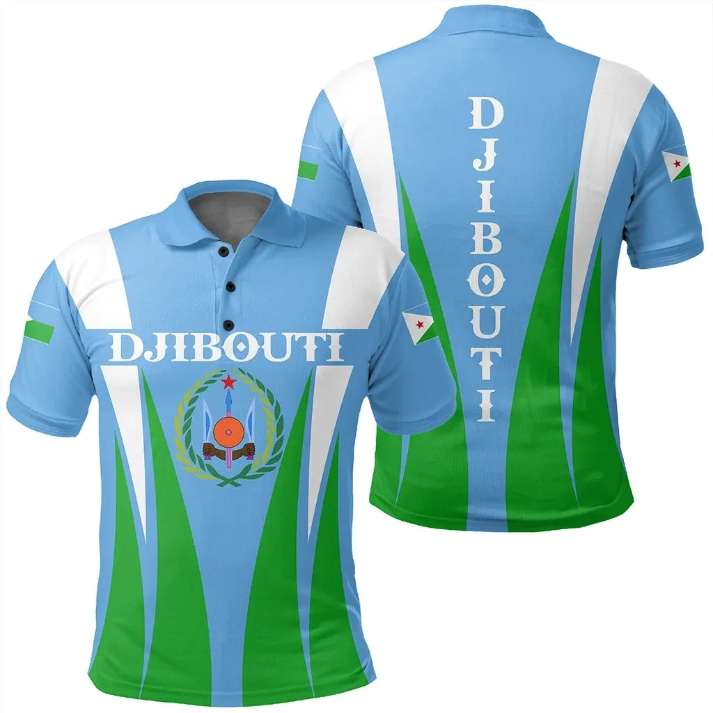 Djibouti Polo Shirt Apex Style