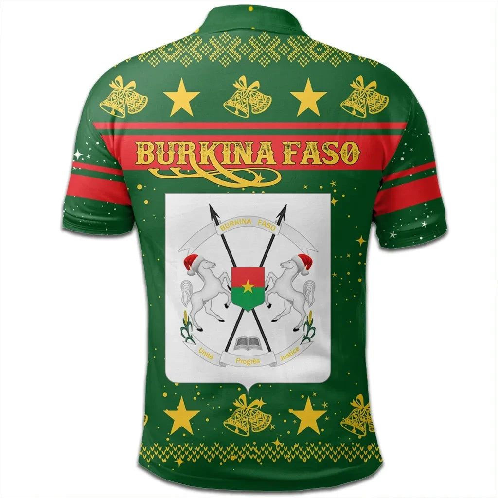 Burkina Faso Polo Shirt Christmas