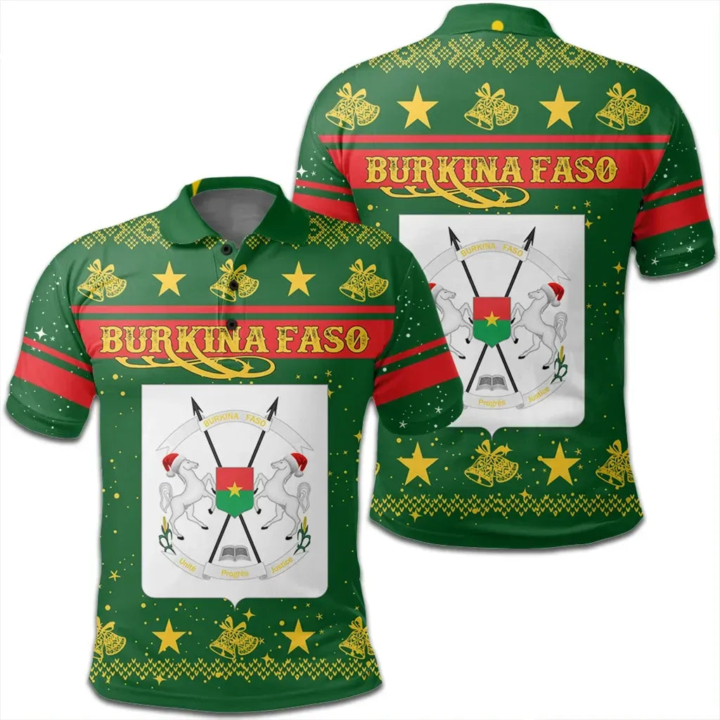 Burkina Faso Polo Shirt Christmas