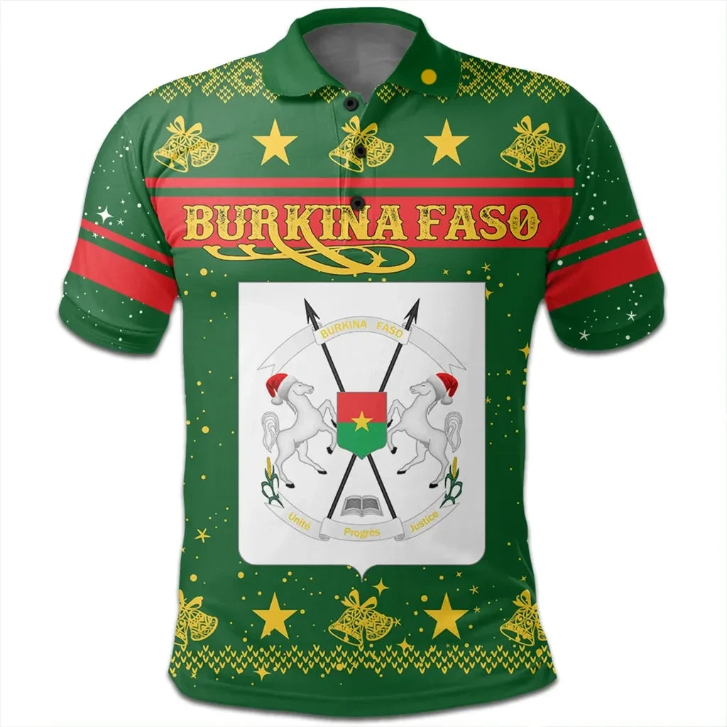 Burkina Faso Polo Shirt Christmas