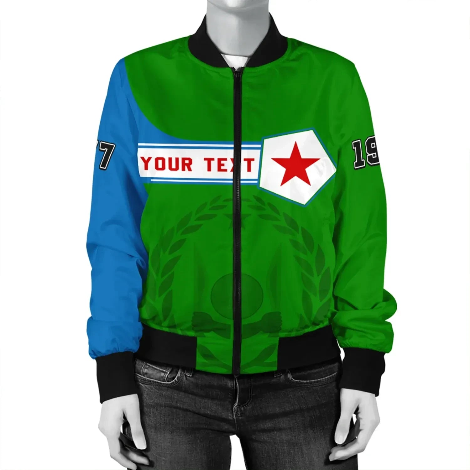 Custom Djibouti Bomber Jacket Pentagon Style