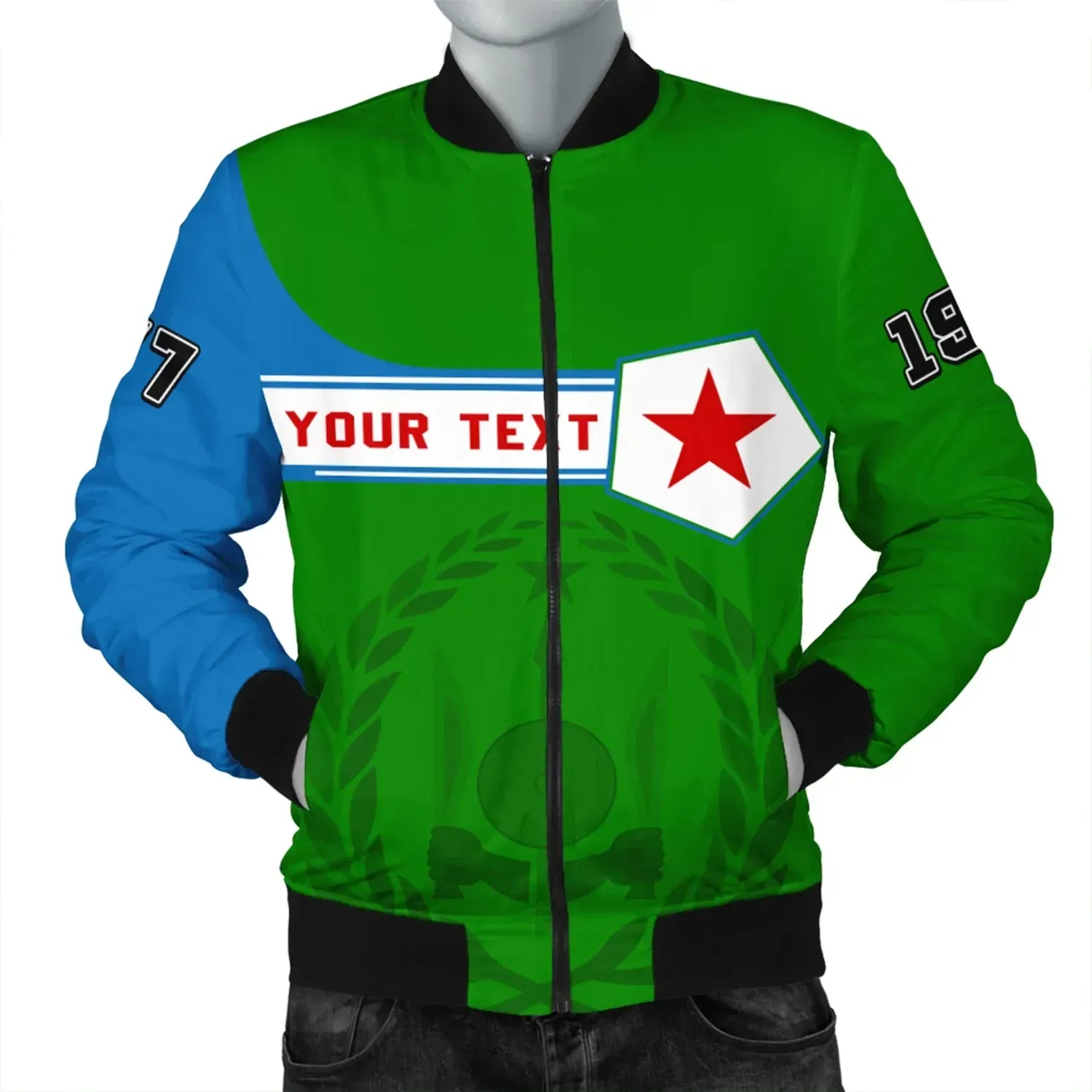 Custom Djibouti Bomber Jacket Pentagon Style