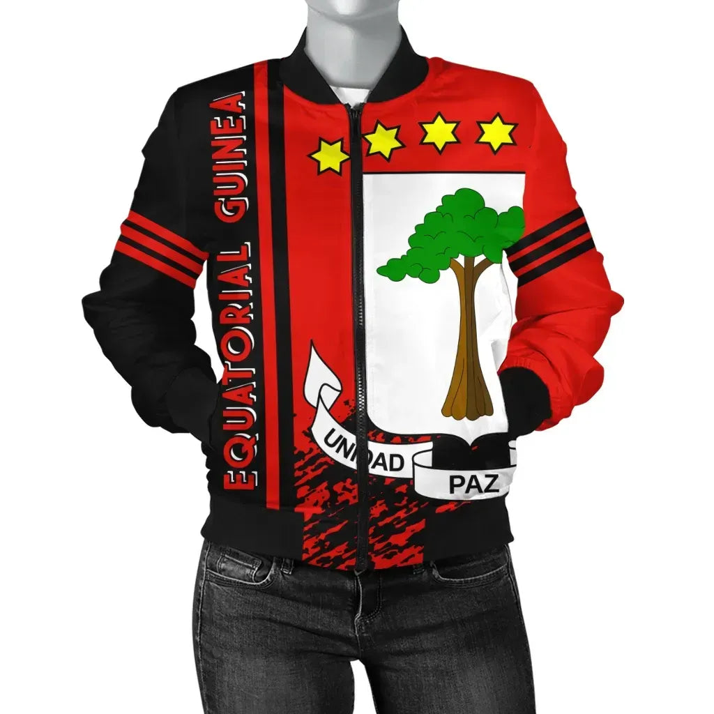 Equatorial Guinea Bomber Jacket Quarter Style