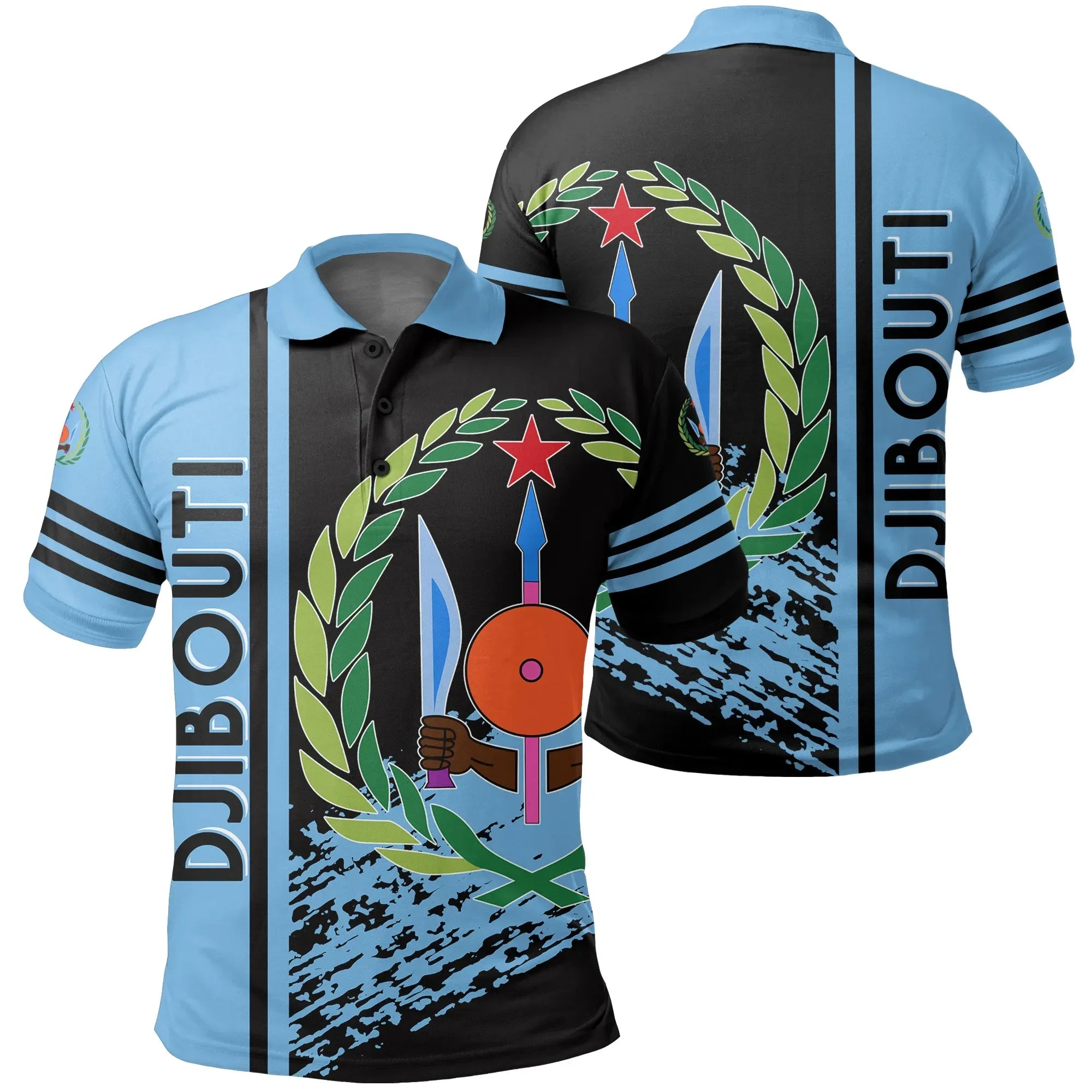 Djibouti Quarter Style Polo Shirt