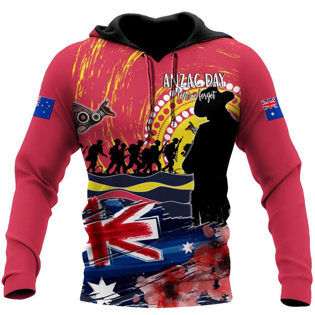 Anzac Day Hoodie - Australian Aboriginal Hoodie