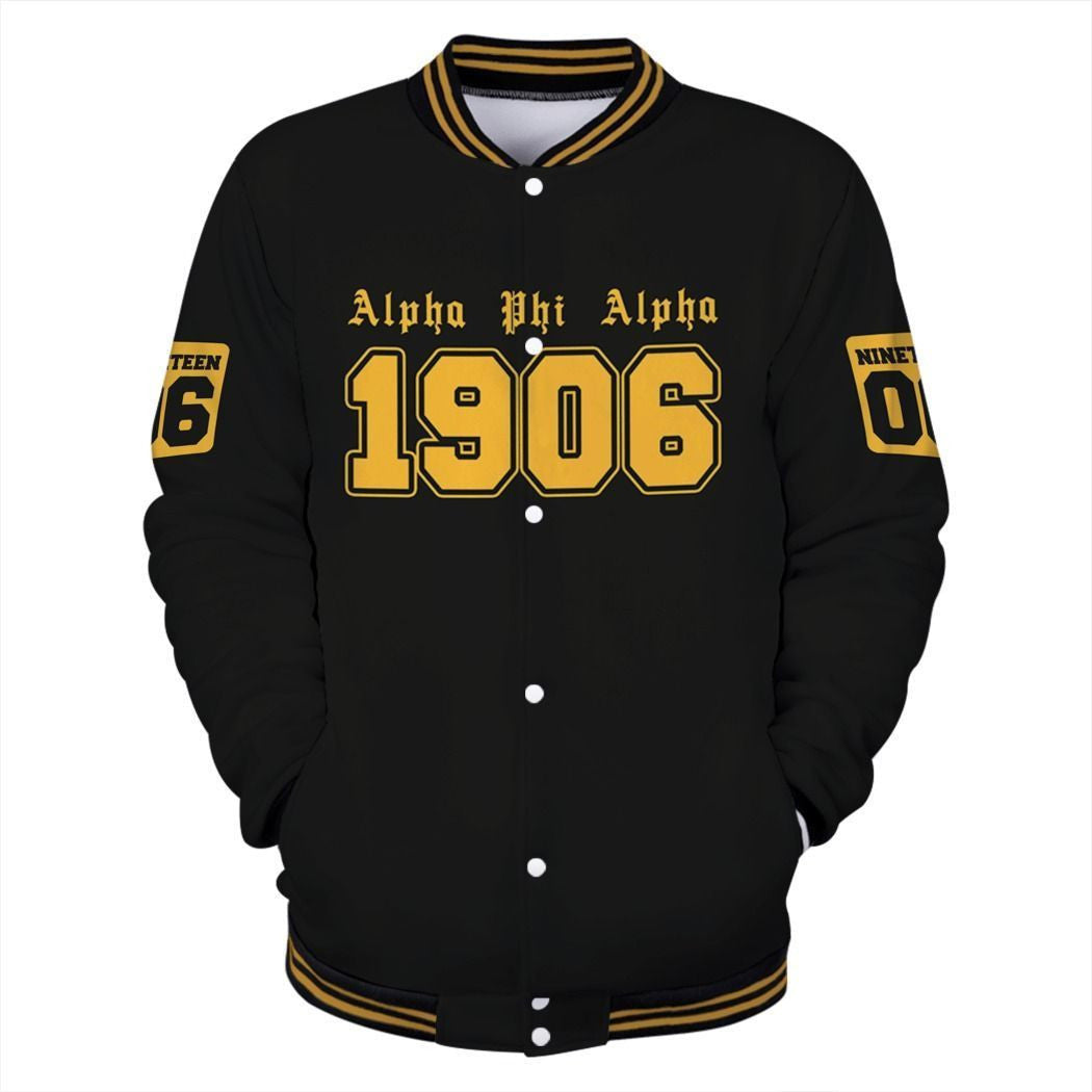 Fraternity Jacket - Alpha Phi Alpha Diamond Greek Letter Baseball Jacket