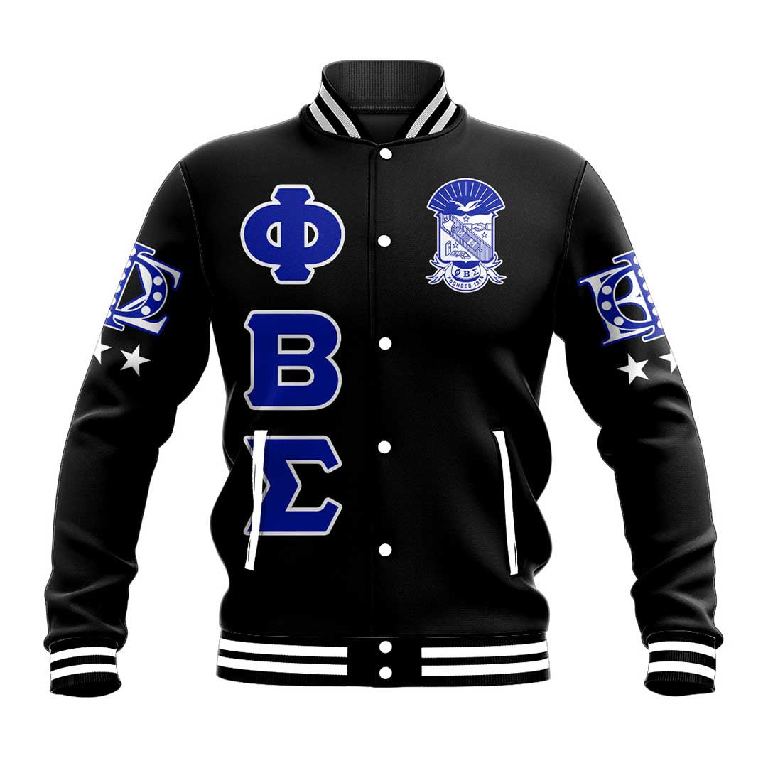 Fraternity Jacket - Phi Beta Sigma Letters Baseball Jacket