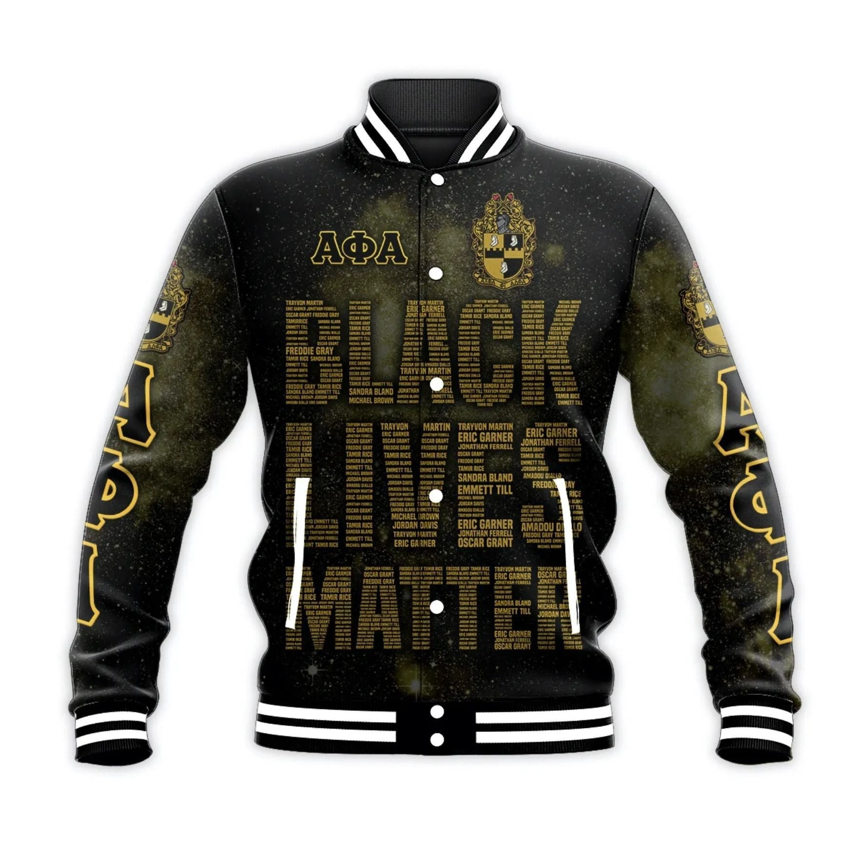 Fraternity Jacket - Alpha Phi Alpha Fraternity Black Lives Matter No.1 Baseball Jacket