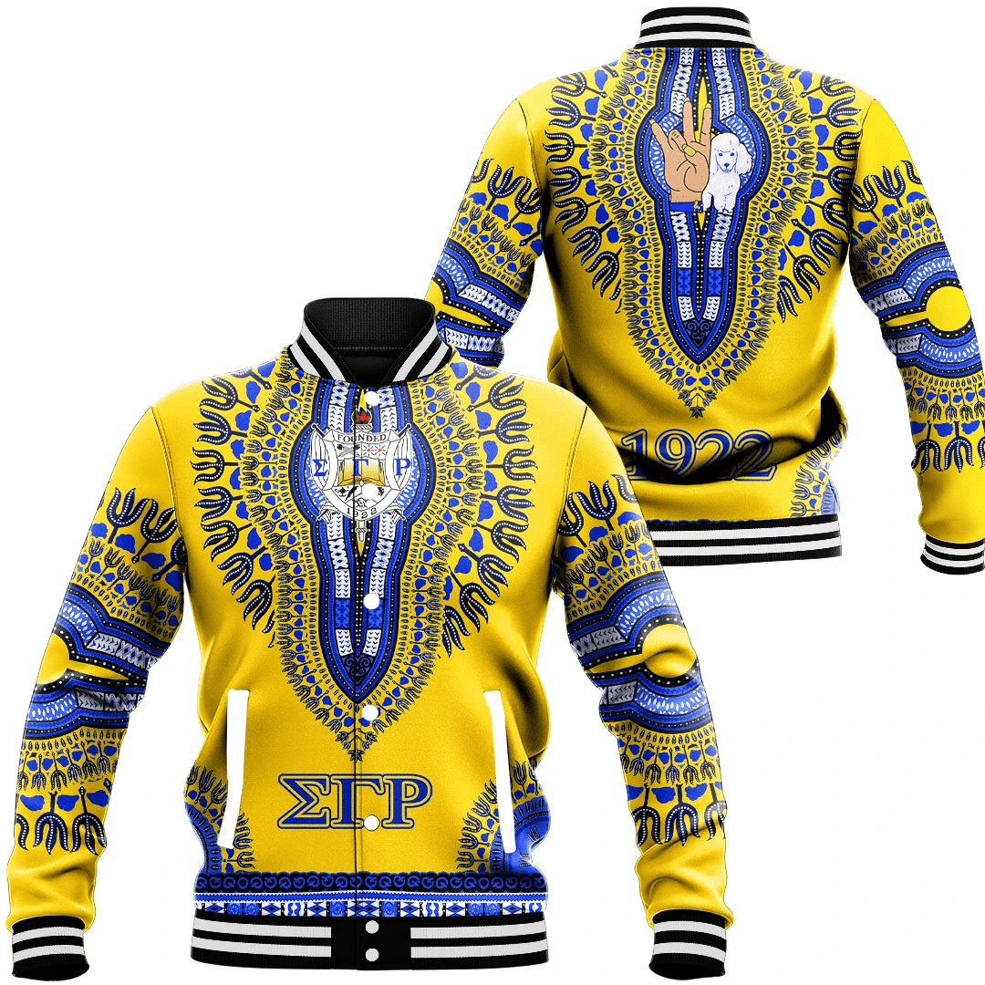 Sorority Jacket - Sigma Gamma Rho Dashiki Ver2 Baseball Jacket