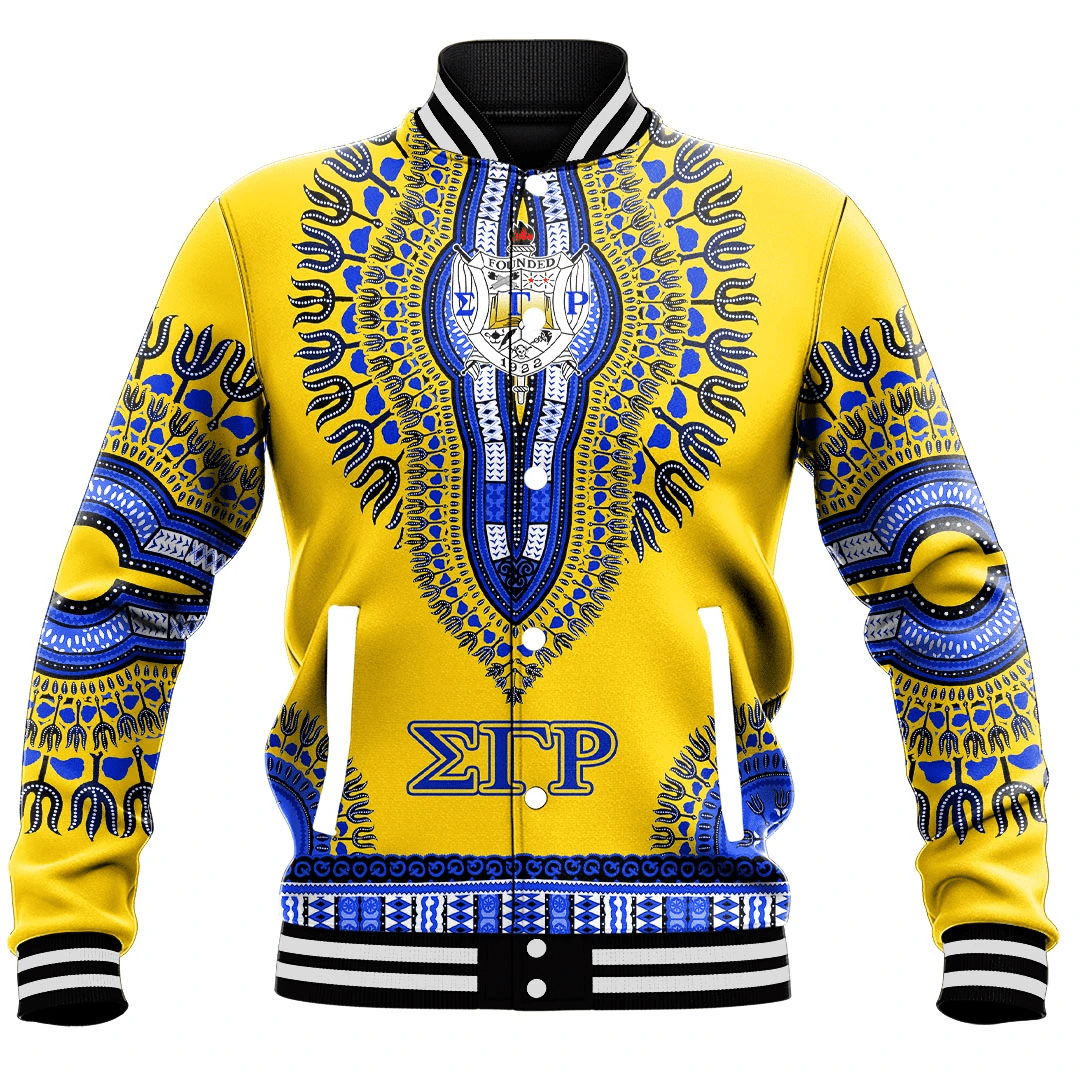 Sorority Jacket - Sigma Gamma Rho Dashiki Ver2 Baseball Jacket