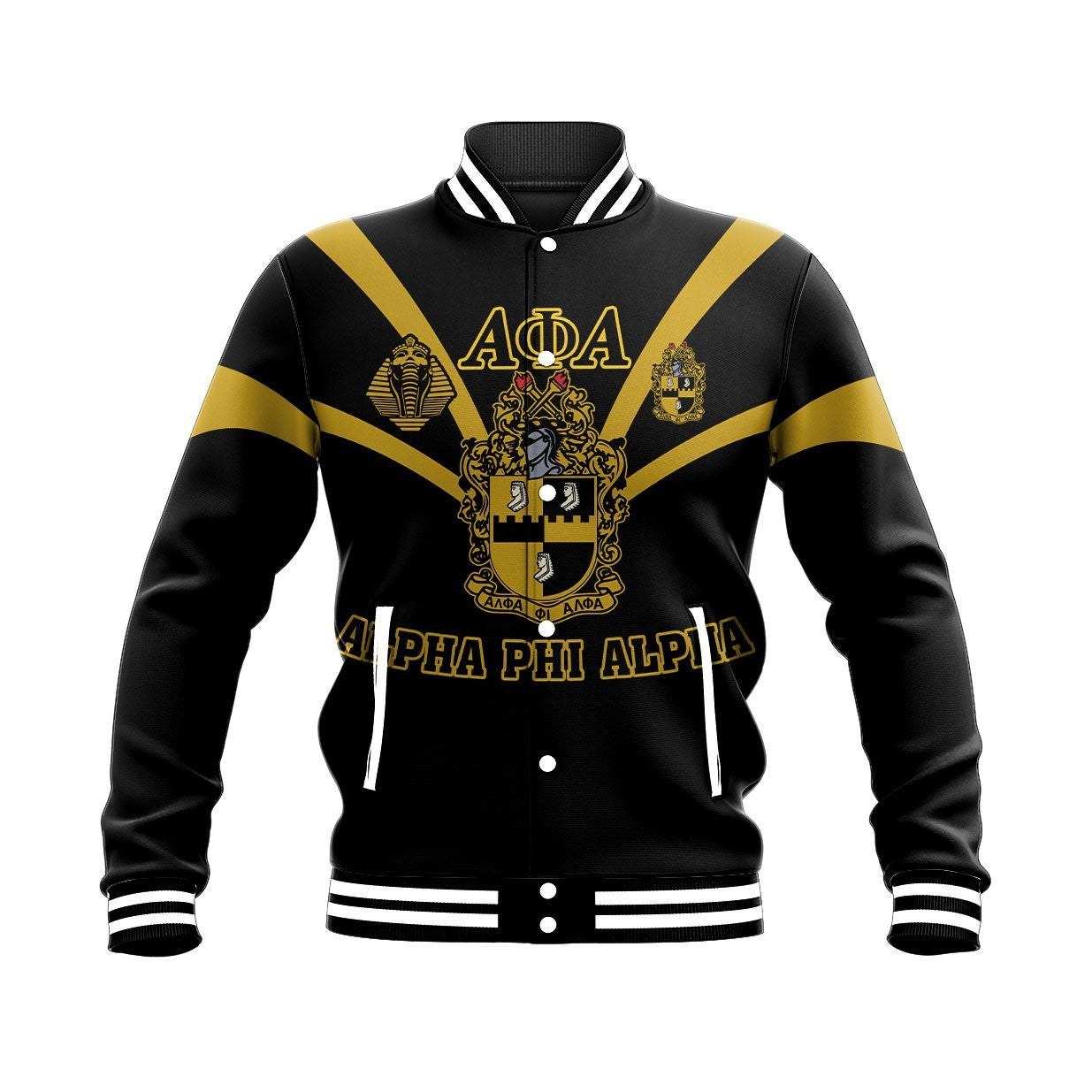 Fraternity Jacket - Alpha Phi Alpha - Tusk Style Baseball Jacket