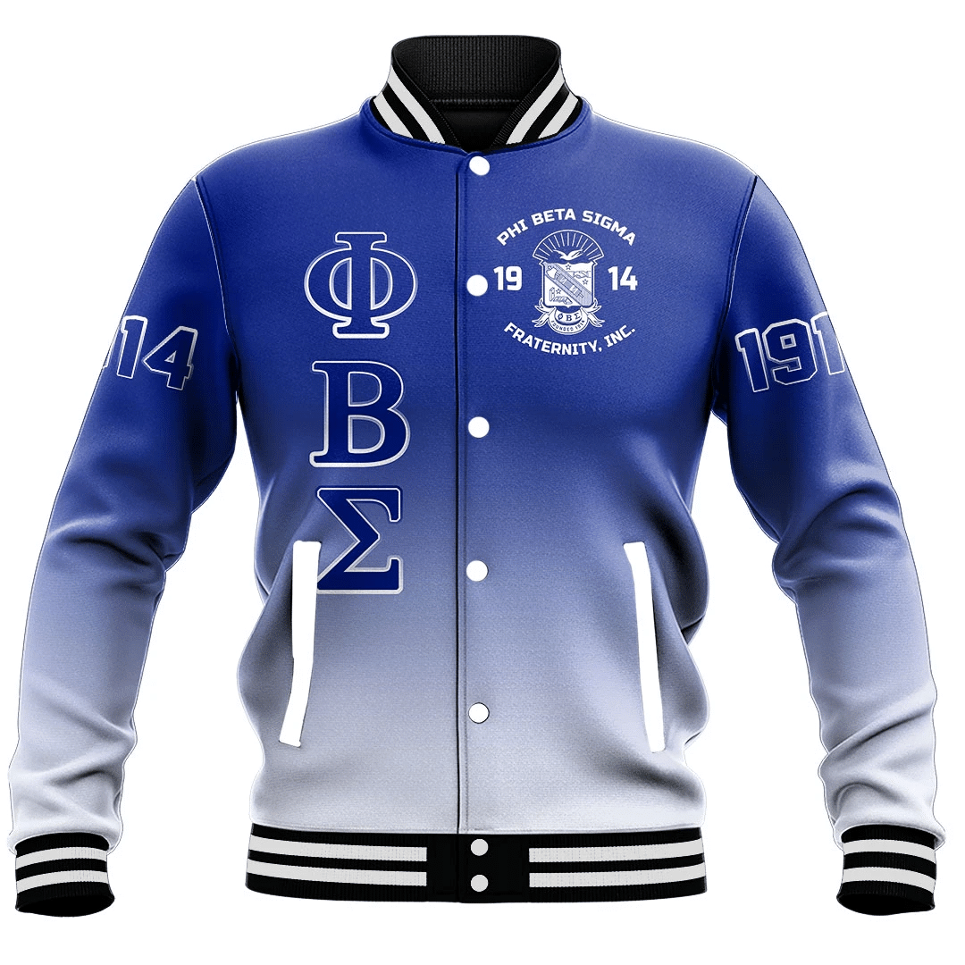 Fraternity Jacket - Phi Beta Sigma Gradient Baseball Jackets
