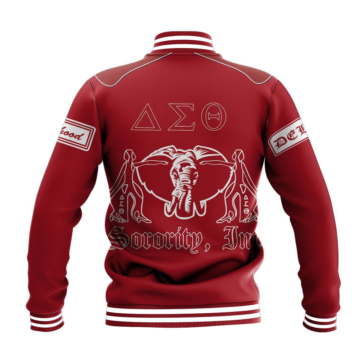 Sorority Jacket - Elephant Delta Sigma Theta Sorority Baseball Jacket