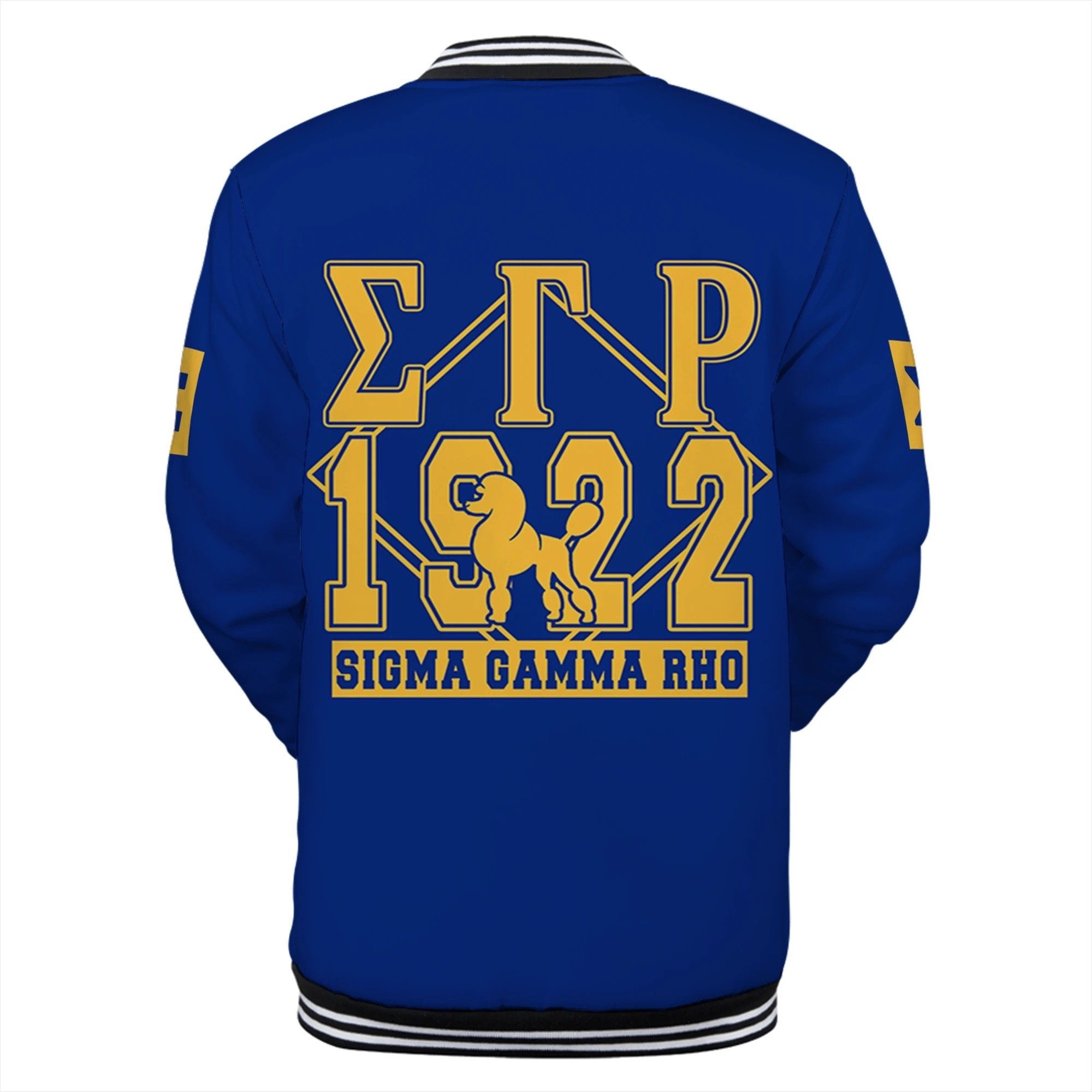 Sorority Jacket - Lux Sigma Gamma Rho Diamond Poodle Baseball Jacket