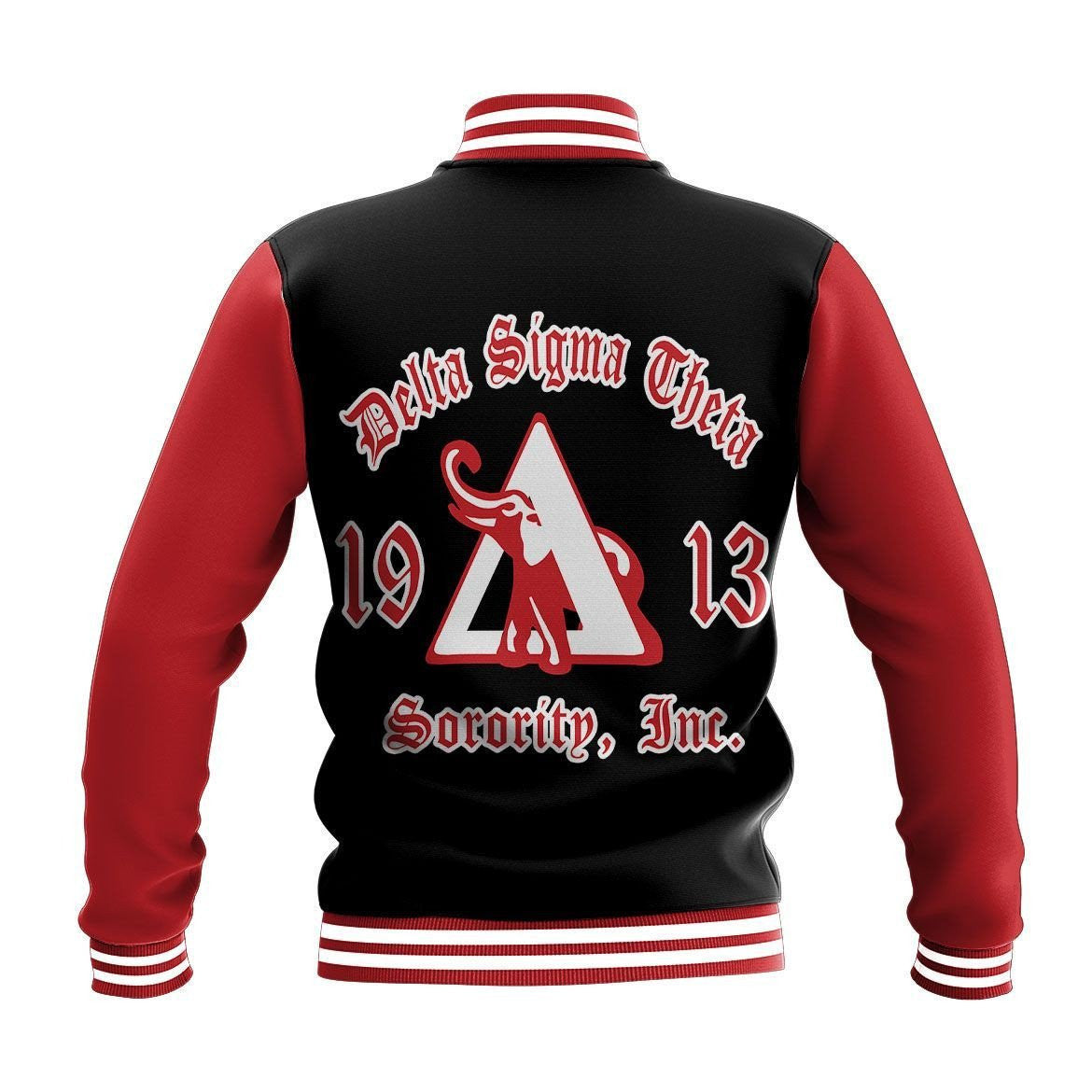 Sorority Jacket - Elephant Delta Sigma Theta Sorority Baseball Jacket