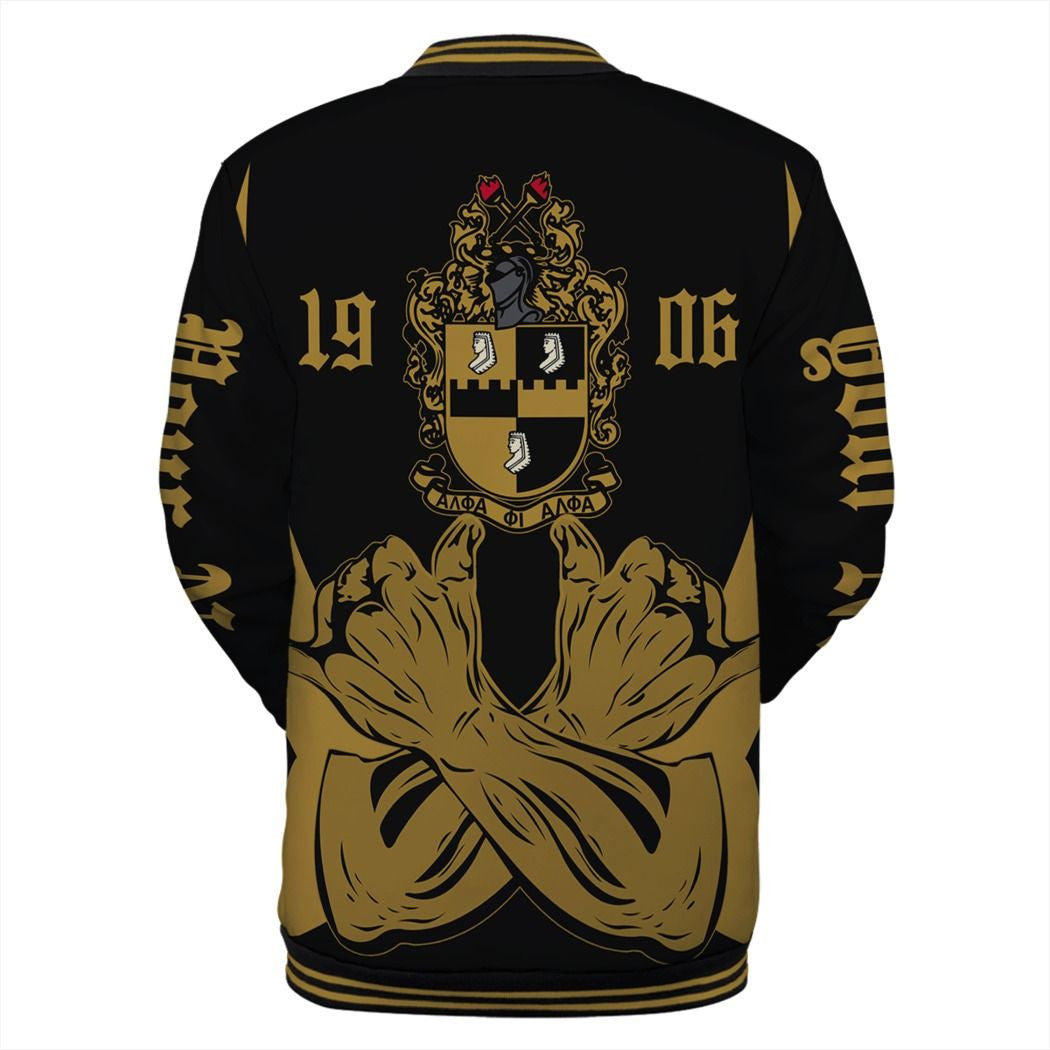 Fraternity Jacket - Alpha Phi Alpha Rocks And Rolls Baseball Jacket