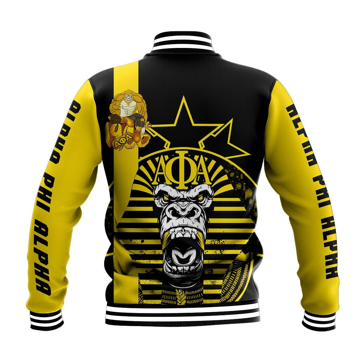 Fraternity Jacket - King Kong Alpha Phi Alpha Baseball Jacket9