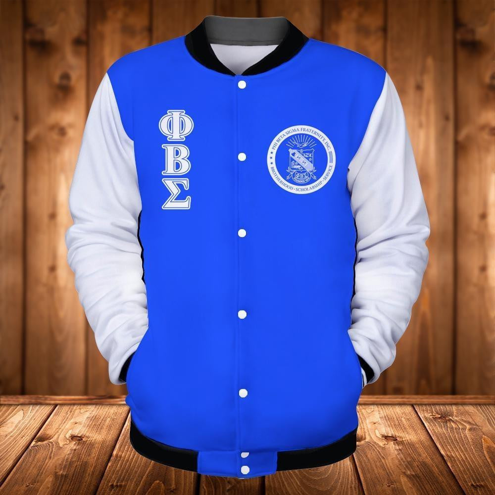 Fraternity Jacket - Laurel Wreath Phi Beta Sigma Baseball Jacket