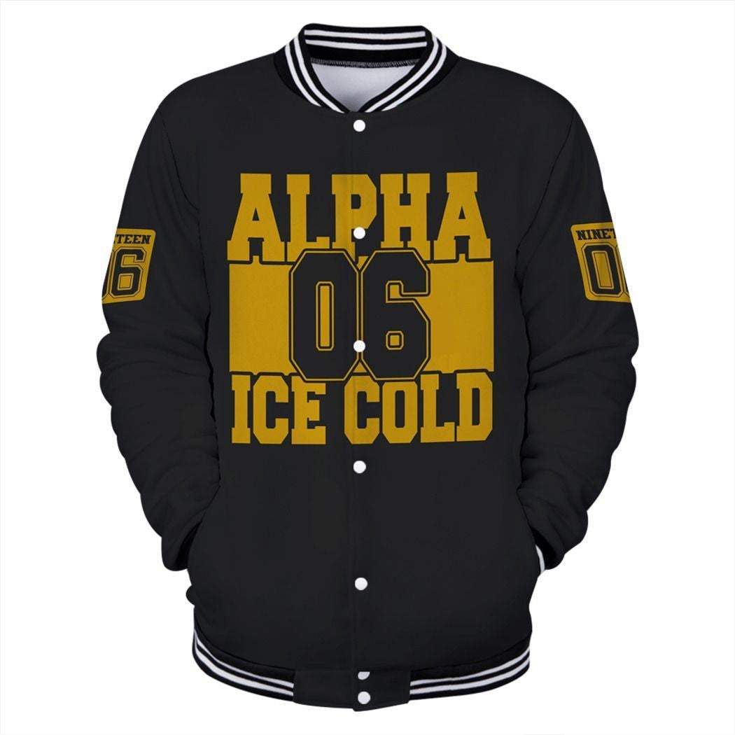 Fraternity Jacket - Diamond Alpha Phi Alpha Ice Cold 06 Baseball Jacket