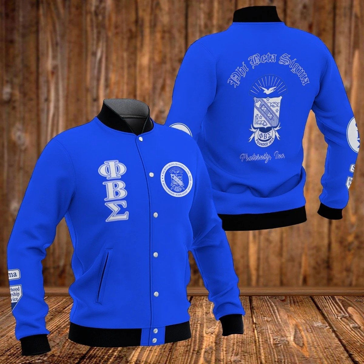 Fraternity Jacket - Phi Beta Sigma Hoa Style Baseball Jacket