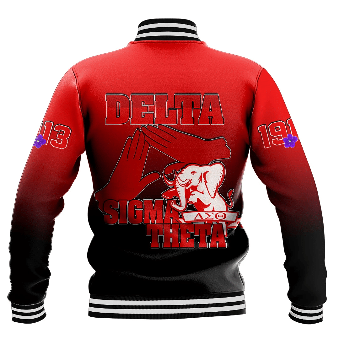 Sorority Jacket - Delta Sigma Theta Gradient Baseball Jackets