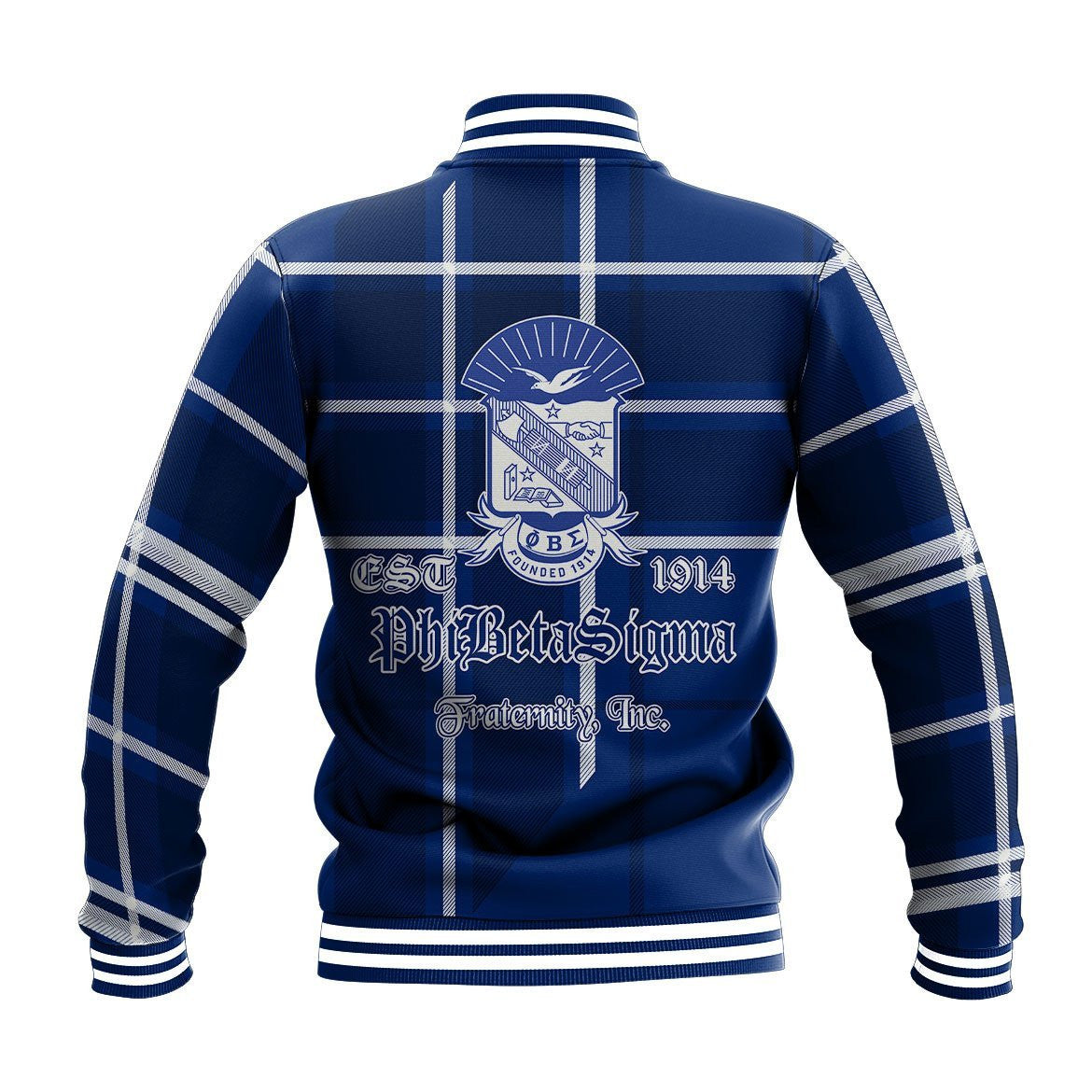 Fraternity Jacket - Phi Beta Sigma Burberr Style Baseball JacketN
