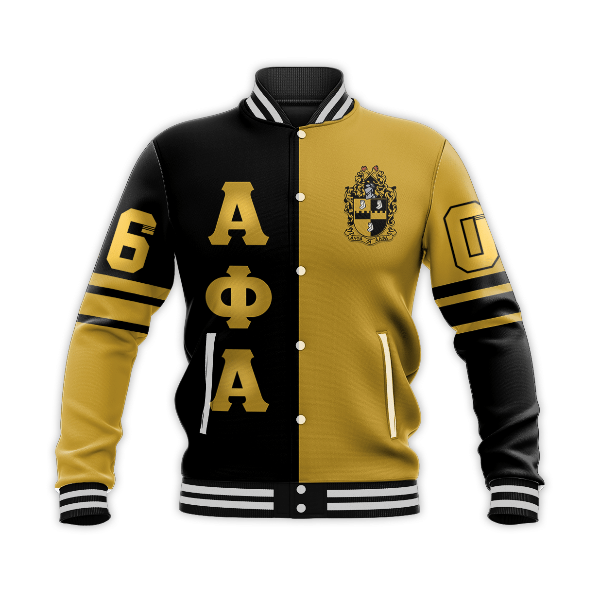 Fraternity Jacket - Alpha Phi Alpha Baseball Jacket Half Style