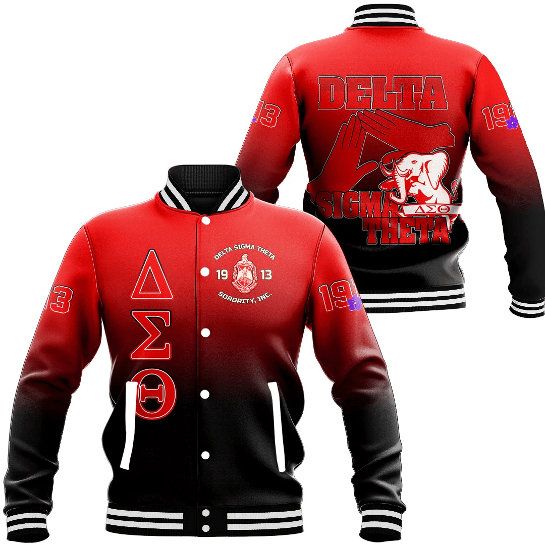 Sorority Jacket - Delta Sigma Theta Gradient Baseball Jackets