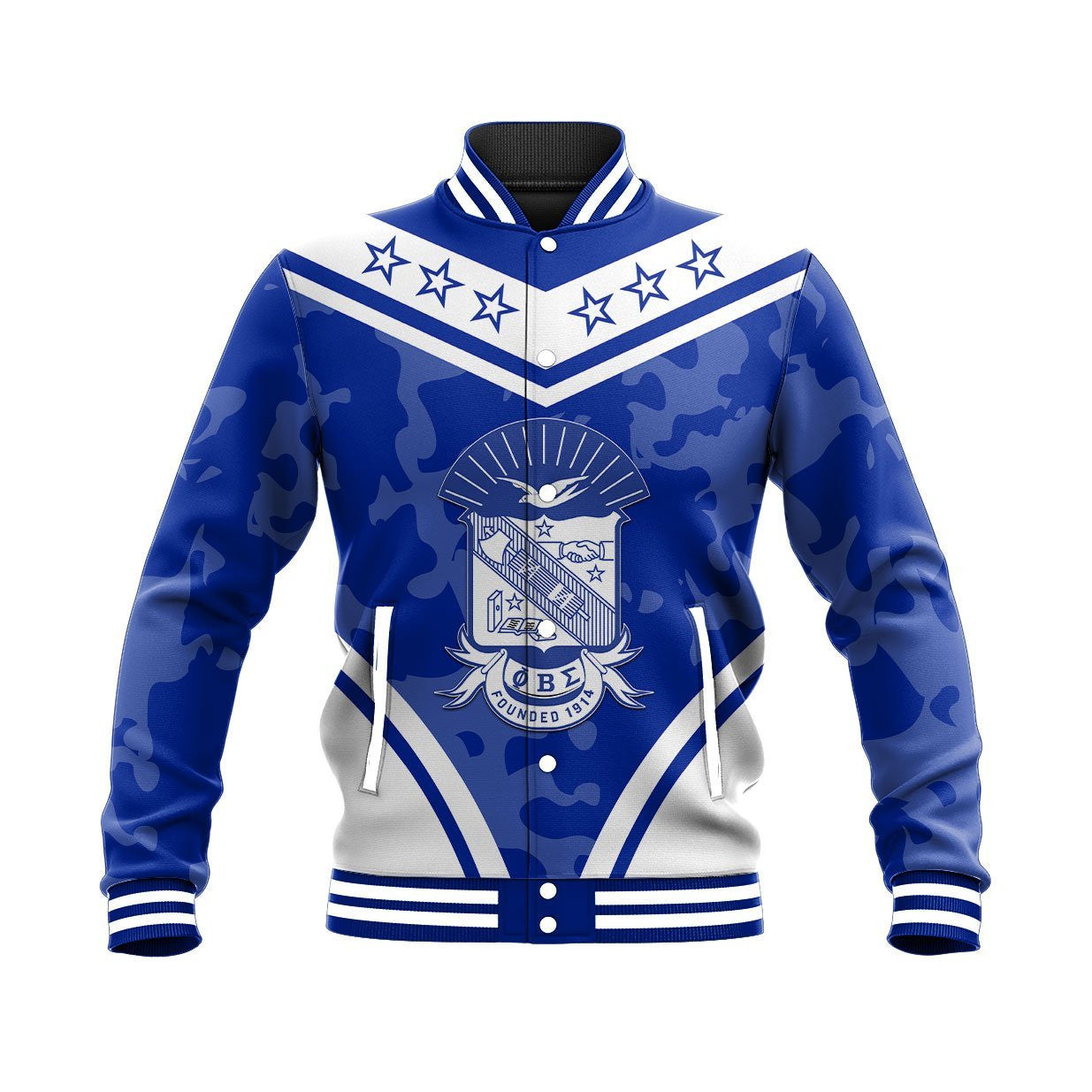 Fraternity Jacket - Phi Beta Sigma Camouflage Baseball Jacket