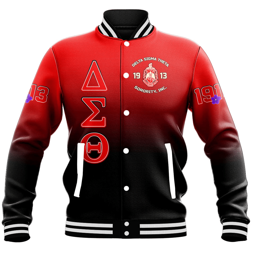 Sorority Jacket - Delta Sigma Theta Gradient Baseball Jackets